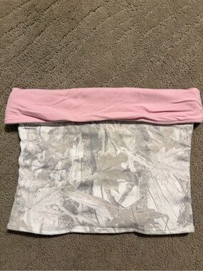 Hollister pink camo tube top